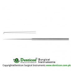 Barbara Micro Ear Needle Angled 45° Stainless Steel, 16 cm - 6 1/4" Tip Size 0.3 mm 